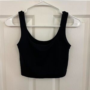 Garage Body Black Fitted Sleeveless Crop Tank Top